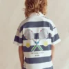 Relaxed Appliqué Polo Shirt Robot Blue Tennis Relaxed Appliqué Polo Shirt Robot Blue Tennis