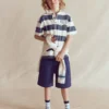 Relaxed Appliqué Polo Shirt Robot Blue Tennis Relaxed Appliqué Polo Shirt Robot Blue Tennis