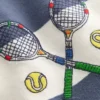 Relaxed Appliqué Polo Shirt Robot Blue Tennis Relaxed Appliqué Polo Shirt Robot Blue Tennis