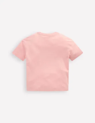 Relaxed Applique T-shirt Chalk Pink Heart rainbow