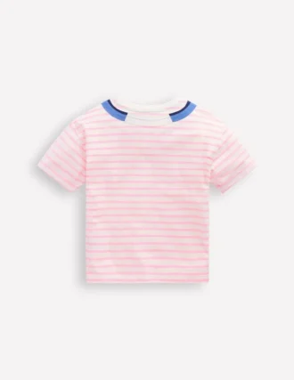 Relaxed Applique T-shirt Formica Pink/ Ivory Headphones