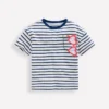 Relaxed Applique T-shirt Navy Stripe Sunglasses