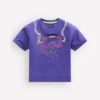 Relaxed Applique T-shirt Wisteria Blue Snorkel