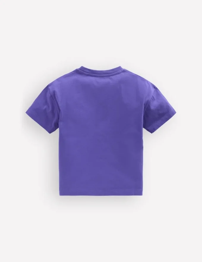 Relaxed Applique T-shirt Wisteria Blue Snorkel