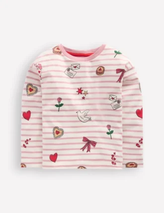 Relaxed Breton Pink Valentine Stripe