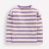 Relaxed Breton Purple/Grey Marl Stripe