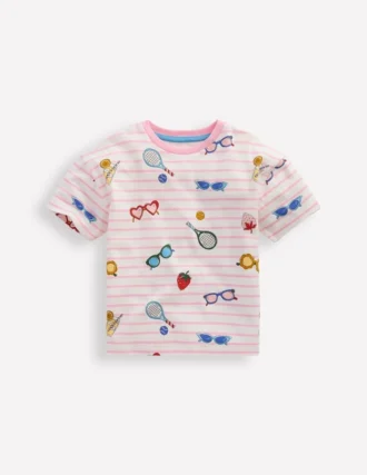 Relaxed Breton T-shirt Spring Blossom Pink Holiday