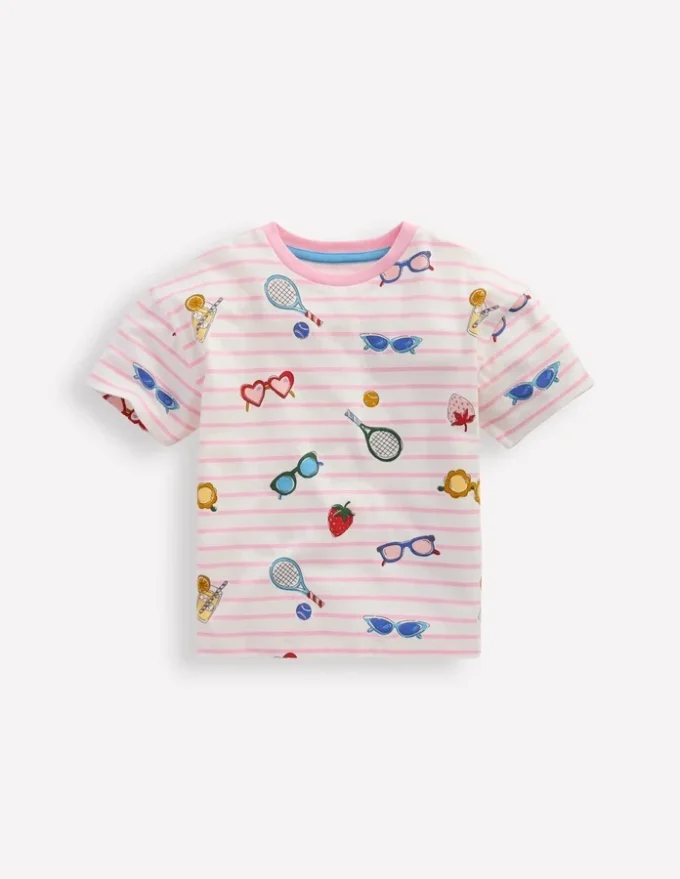 Relaxed Breton T-shirt Spring Blossom Pink Holiday Relaxed Breton T-shirt Spring Blossom Pink Holiday