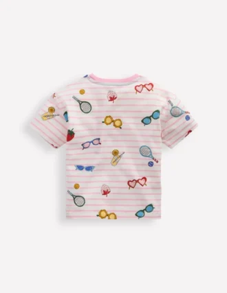 Relaxed Breton T-shirt Spring Blossom Pink Holiday