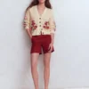 Relaxed Cotton Stitch Cardigan Ivory, Embroidery Relaxed Cotton Stitch Cardigan Ivory, Embroidery