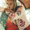 Relaxed Cotton Stitch Cardigan Ivory, Embroidery Relaxed Cotton Stitch Cardigan Ivory, Embroidery
