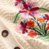Relaxed Cotton Stitch Cardigan Ivory, Embroidery Relaxed Cotton Stitch Cardigan Ivory, Embroidery