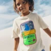 Relaxed Graphic T-shirt Parchament Sardine Can