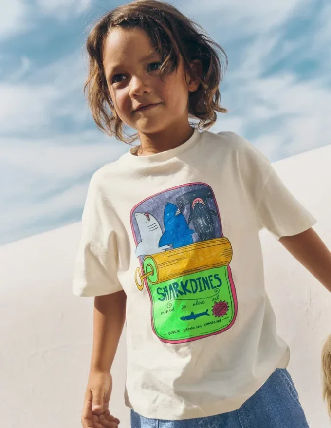 Relaxed Graphic T-shirt Parchament Sardine Can