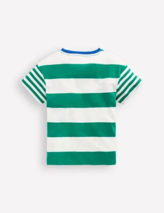 Relaxed Hotchpotch T-shirt Jewel Green/Soft Ivory