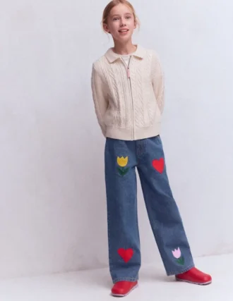 Relaxed Jean Mid Vintage Applique