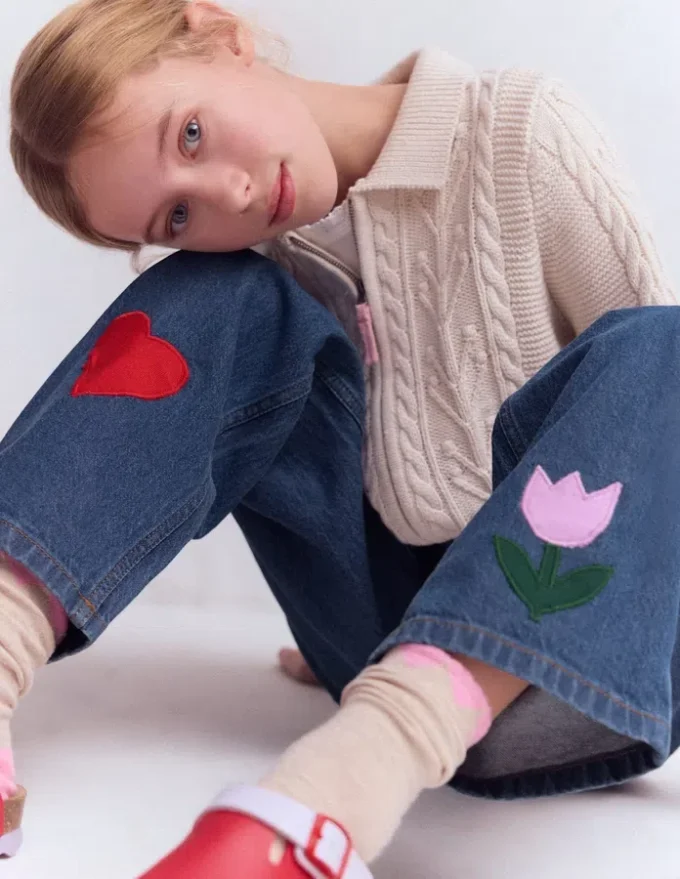Relaxed Jean Mid Vintage Applique Relaxed Jean Mid Vintage Applique