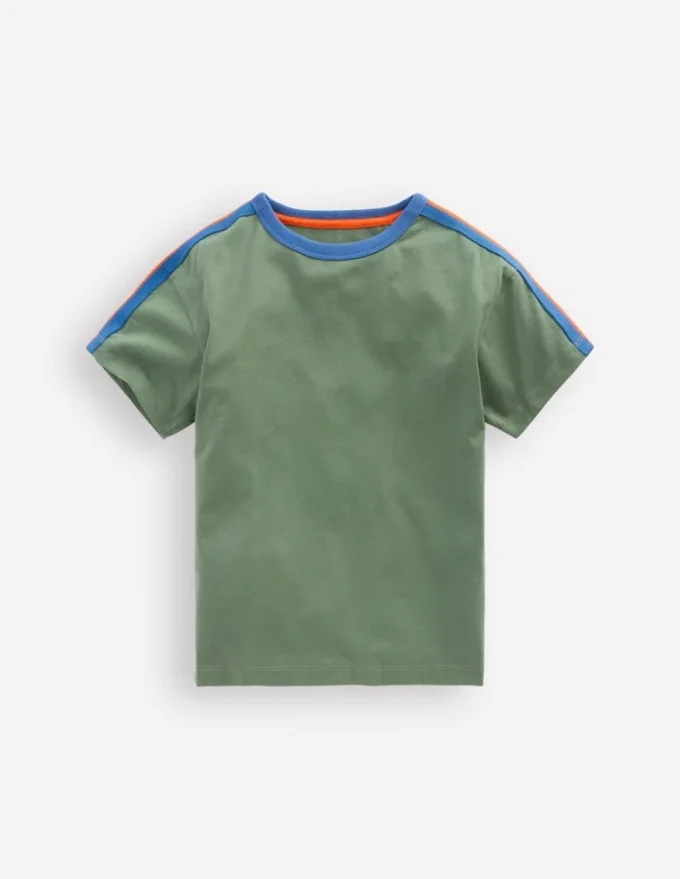 Relaxed Rainbow Tape T-shirt Bottle Green
