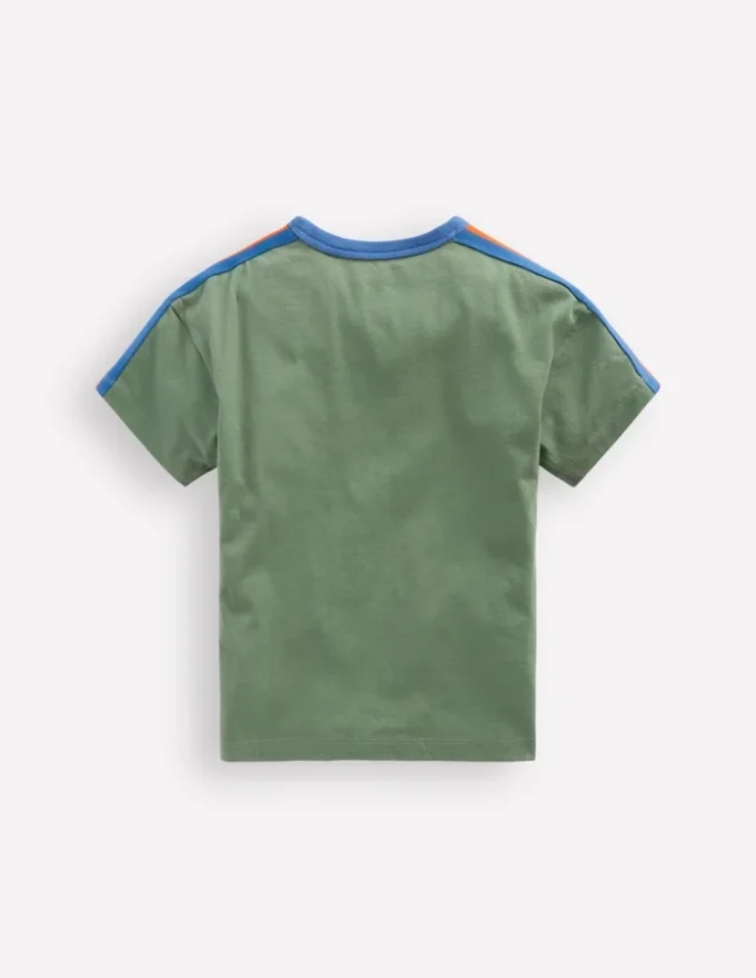Relaxed Rainbow Tape T-shirt Bottle Green