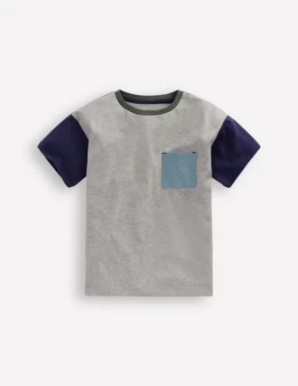 Relaxed Ripstop Pocket T-shirt Grey Marl