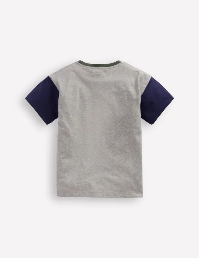 Relaxed Ripstop Pocket T-shirt Grey Marl