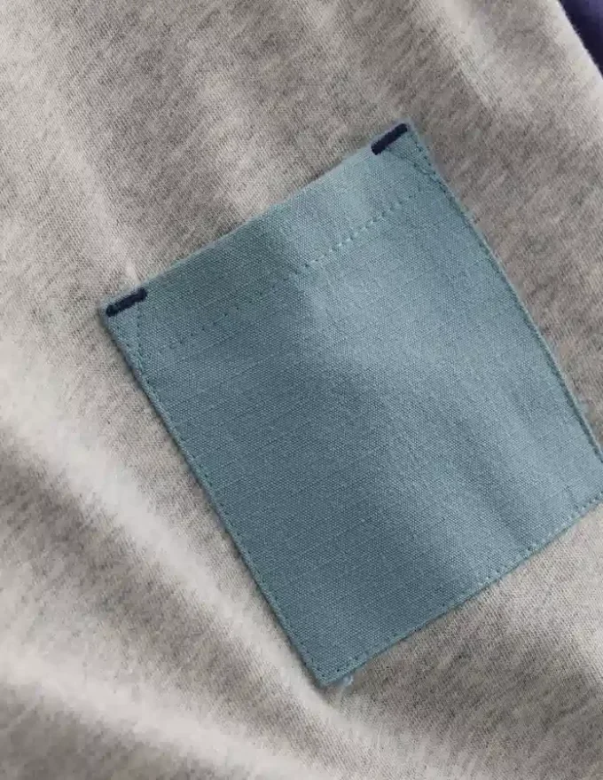 Relaxed Ripstop Pocket T-shirt Grey Marl