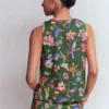 Relaxed Sleeveless Shell Top Multi, Orchid Canopy