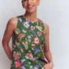 Relaxed Sleeveless Shell Top Multi, Orchid Canopy