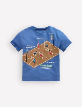 Relaxed Sport Graphic T-shirt Bluejay Basketball