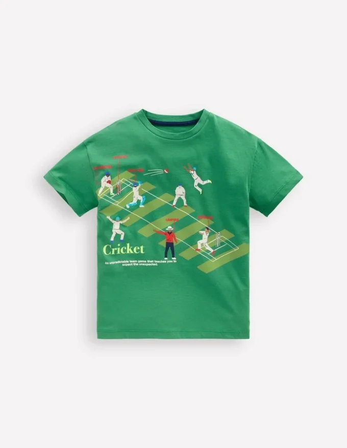 Relaxed Sport Graphic T-shirt Rich Emerald Cricket Relaxed Sport Graphic T-shirt Rich Emerald Cricket