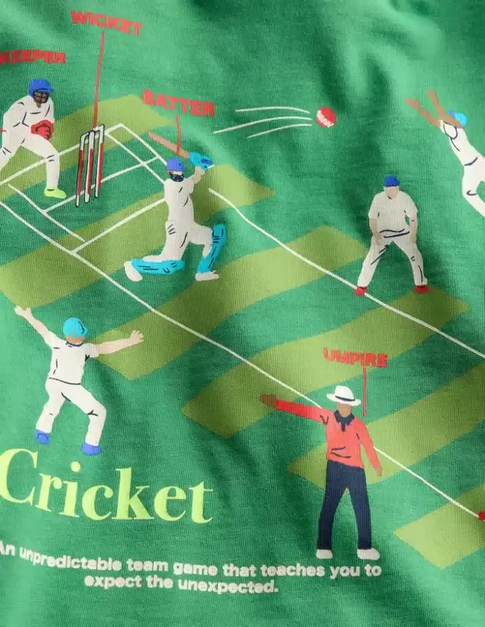 Relaxed Sport Graphic T-shirt Rich Emerald Cricket Relaxed Sport Graphic T-shirt Rich Emerald Cricket