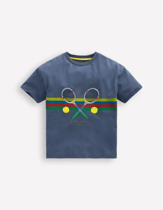 Relaxed Sport Graphic T-shirt Robot Blue Tennis Relaxed Sport Graphic T-shirt Robot Blue Tennis