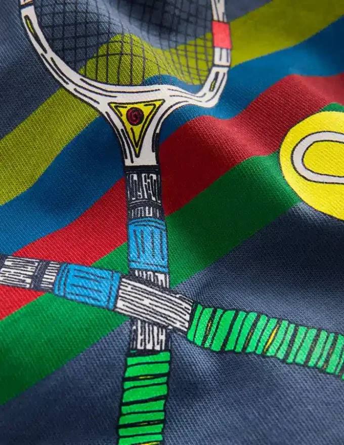 Relaxed Sport Graphic T-shirt Robot Blue Tennis Relaxed Sport Graphic T-shirt Robot Blue Tennis