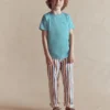 Relaxed Straight Jeans Blue and Red Stripe Relaxed Straight Jeans Blue and Red Stripe