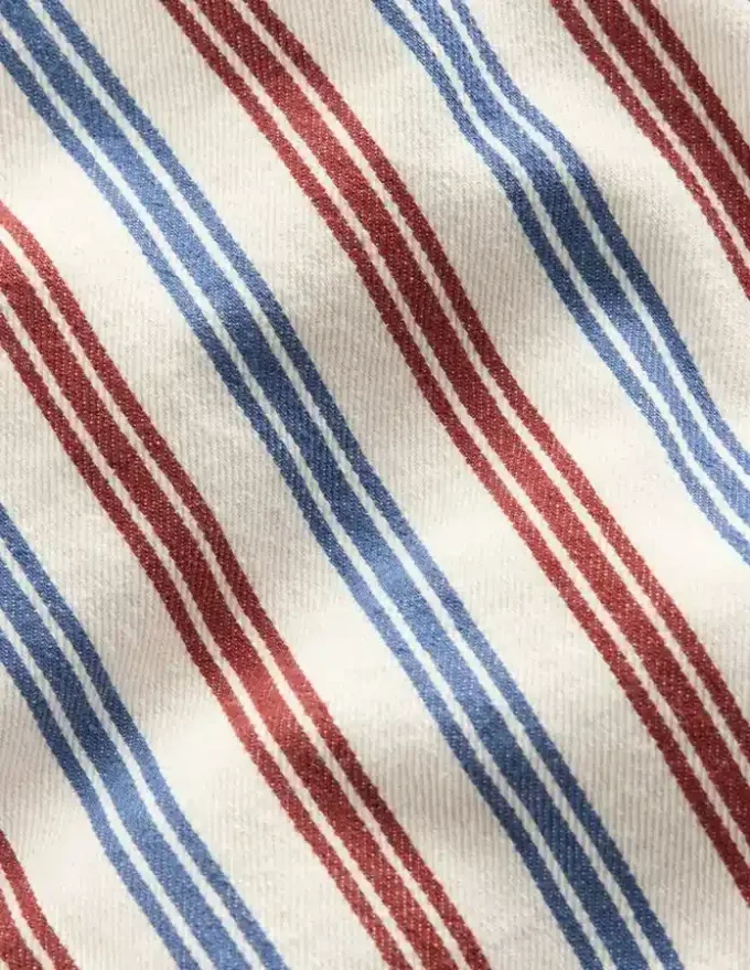 Relaxed Straight Jeans Blue and Red Stripe Relaxed Straight Jeans Blue and Red Stripe