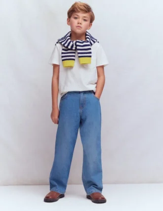 Relaxed Straight Jeans Mid Wash