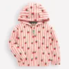 Relaxed Towelling Hoodie Blush Strawberry Stripe Relaxed Towelling Hoodie Blush Strawberry Stripe