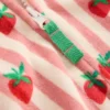 Relaxed Towelling Hoodie Blush Strawberry Stripe Relaxed Towelling Hoodie Blush Strawberry Stripe
