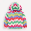 Relaxed Towelling Hoodie Multi Wave Stripe Relaxed Towelling Hoodie Multi Wave Stripe