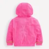 Relaxed Towelling Hoodie Pink Embroidered
