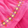 Relaxed Towelling Hoodie Pink Embroidered