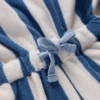 Relaxed Towelling Playsuit Denim Blue Stripe Relaxed Towelling Playsuit Denim Blue Stripe