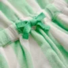 Relaxed Towelling Playsuit Pale Green Stripe