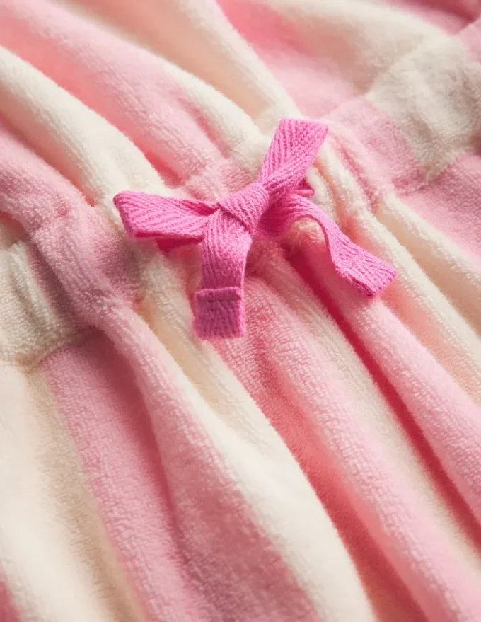 Relaxed Towelling Playsuit Spring Blossom Pink Stripe Relaxed Towelling Playsuit Spring Blossom Pink Stripe