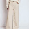 Relaxed Wide Leg Jeans Ecru Relaxed Wide Leg Jeans Ecru