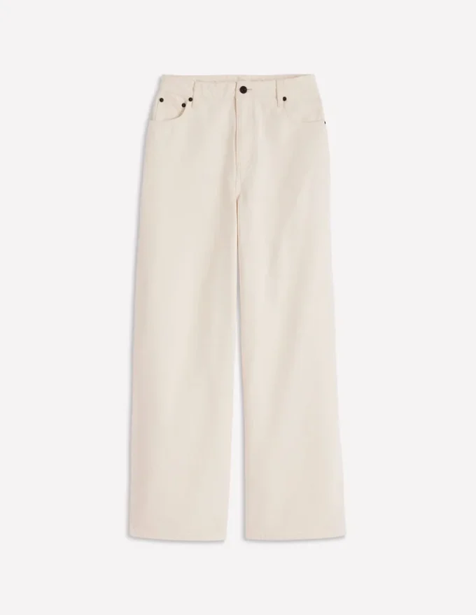Relaxed Wide Leg Jeans Ecru Relaxed Wide Leg Jeans Ecru