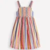 Remy Button Through Dress Pink/ Green Multistripe