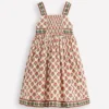 Remy Button Through Dress Woodblock Print
