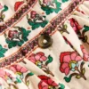 Remy Button Through Dress Woodblock Print