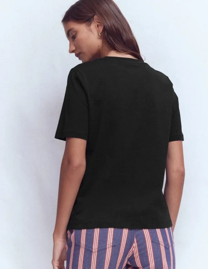 Ren Cotton Crew Neck T-shirt Black Ren Cotton Crew Neck T-shirt Black